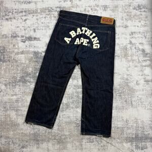 Authentic Bape 2000’s Arc Logo Baggy Jeans 38